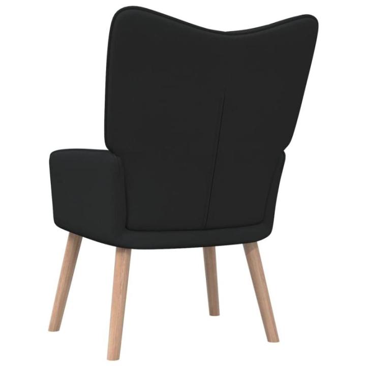 Relaxstoel stof zwart