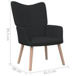 Relaxstoel stof zwart