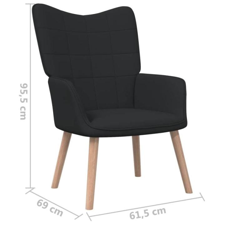 Relaxstoel stof zwart