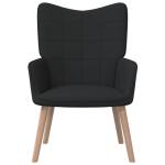 Relaxstoel stof zwart
