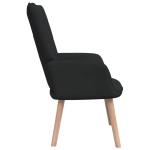 Relaxstoel stof zwart