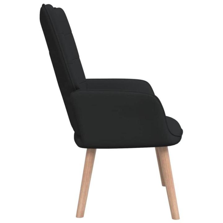 Relaxstoel stof zwart