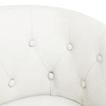 Kuipstoel met voetenbankje kunstleer wit, fauteuil, relaxstoel, fauteuil stoel, relaxfauteuil, leesstoel, woonkamer stoel, lounge fauteuil