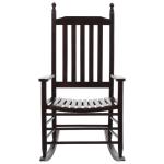 Populierenhouten Schommelstoel met Gebogen Zitting Stoel Schommel Zetel Stoelen Zitstoel Meubel Zitmeubel Zitje Bruin