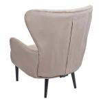 Lounge-stoel HWC-K37, cocktailstoel gestoffeerde fauteuil, fluwelen - taupe