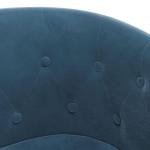Kuipstoel met voetenbank fluweel donkerblauw, fauteuil, relaxstoel, fauteuil stoel, relaxfauteuil, leesstoel, woonkamer stoel, lounge fauteuil
