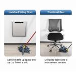 Onzichtbare Schoen Veranderende Kruk Wandmontage Vouwen Kruk Multifunctionele Vouwen Wandstoel Aluminiumlegering Blauw Belasting 150kg Ruimtebesparend