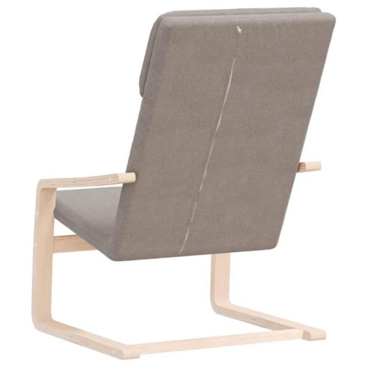 Relaxstoel stof taupe, stoel, woonkamerstoel, stoffen relaxstoel, loungestoel, stoffen stoel, stoffen loungestoel, stoffen woonkamerstoel