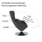 Fluwelen eierstoel, draaistoel, draaistoel in eivorm met kussen, enkele bank, clubbank, loungestoel, cocktailstoel, gestoffeerde stoel met rugleuning (zwart)