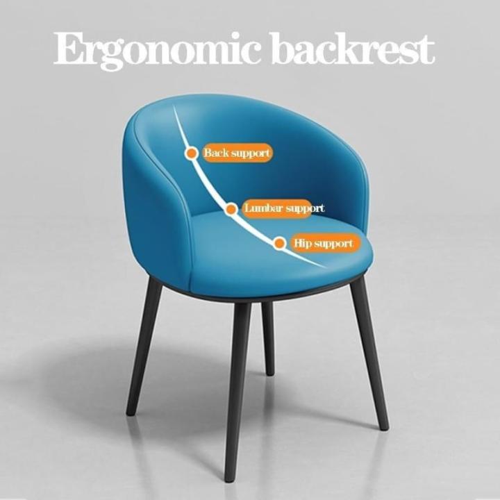 Stoelen, Faux Lederen Fauteuil Met Gewatteerde Stoel Moderne Eetkamerstoel Woonkamer Stoel Lounge Stoel Kantoor Stoel/Oranje/42 * 42 * 74Cm