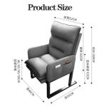 Moderne fauteuil voor de woonkamer Comfortabele leesaccentbankstoelen, luie stoel Zachte lounge Ligstoel Fauteuil Sofa Comfortabele stoel Ligstoel Vrijetijdsstoel met zijvakken (kl