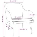 Fauteuil 63x76x80 cm fluweel donkergrijs, armstoel, relaxstoel, slaapkamerstoel, ligstoel, woonkamerstoel, fluwelen fauteuil, fluwelen armstoel