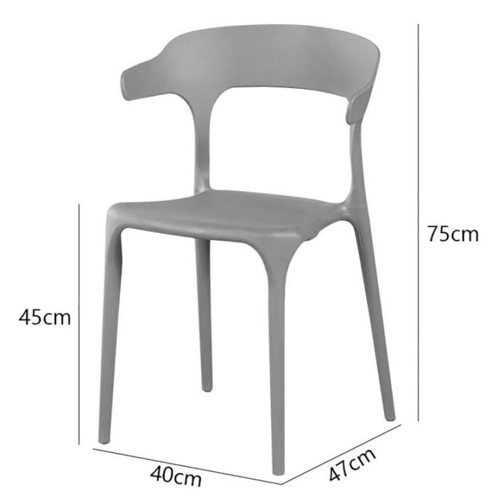 Stapelbare plastic stoelen evenementenstoel met rugleuning 600 lbs gewichtscapaciteit draagbare en flexibele zitplaatsen voor keuken en kamer M40x47x75cm (16x19x30in)