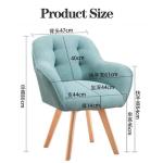 Stoffen draaibare fauteuil met stevige houten poten voor kleine ruimtes, fluweel gestoffeerde club vrije tijd gastlounge stoel (grijs)