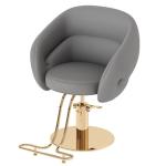 Gouden Hydraulische Pomp Kapper Stoel 360 ° Swivel PU Lederen Salon Meubels Met Pedaal Chassis Stijlvolle en Comfortabele Kapsalon Stoel
