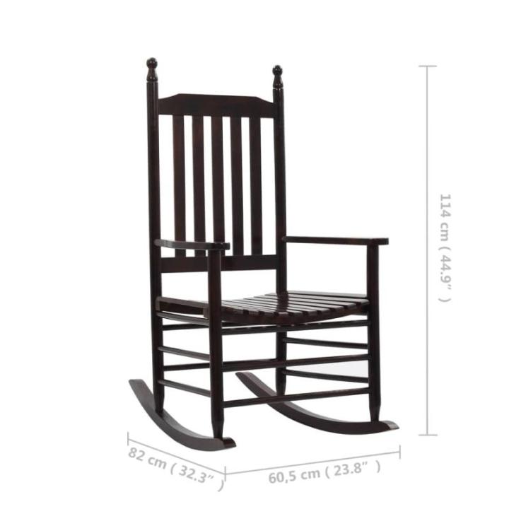 Populierenhouten Schommelstoel met Gebogen Zitting Stoel Schommel Zetel Stoelen Zitstoel Meubel Zitmeubel Zitje Bruin