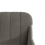 Fauteuil 63x76x80 cm fluweel donkergrijs, armstoel, relaxstoel, slaapkamerstoel, ligstoel, woonkamerstoel, fluwelen fauteuil, fluwelen armstoel