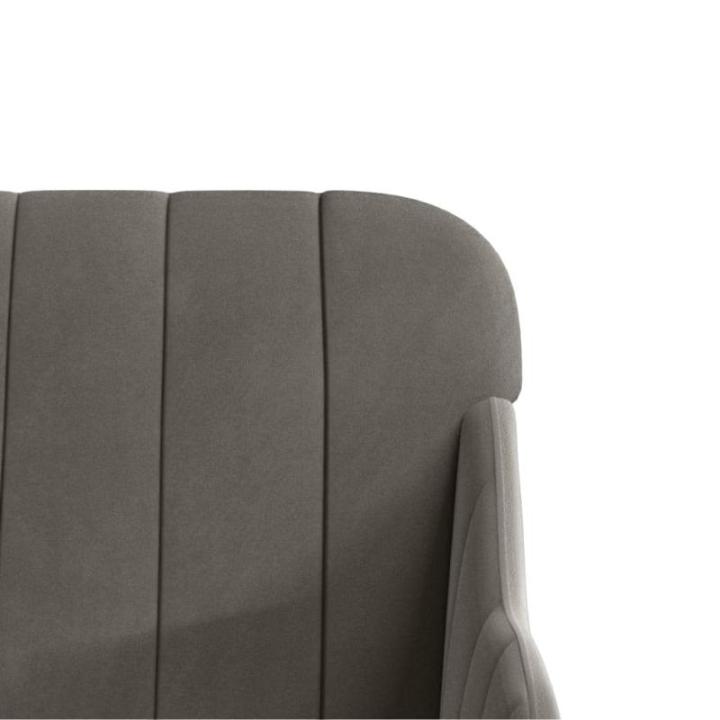 Fauteuil 63x76x80 cm fluweel donkergrijs, armstoel, relaxstoel, slaapkamerstoel, ligstoel, woonkamerstoel, fluwelen fauteuil, fluwelen armstoel