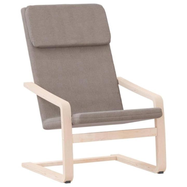 Relaxstoel stof taupe, stoel, woonkamerstoel, stoffen relaxstoel, loungestoel, stoffen stoel, stoffen loungestoel, stoffen woonkamerstoel