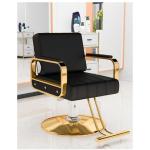 Kappersstoel Voor Thuis En Professionele Kapsalon, Kappersstoel Met Draai- En Hydraulische Pomp, Verstelbare Haarstyling Schoonheidsstoel,Goud,B