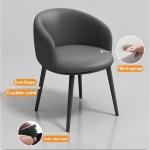 Stoelen, Faux Lederen Fauteuil Met Gewatteerde Stoel Moderne Eetkamerstoel Woonkamer Stoel Lounge Stoel Kantoor Stoel/Oranje/42 * 42 * 74Cm