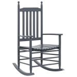 Populierenhouten Schommelstoel met Gebogen Zitting Stoel Schommel Zetel Stoelen Zitstoel Meubel Zitmeubel Zitje Grijs