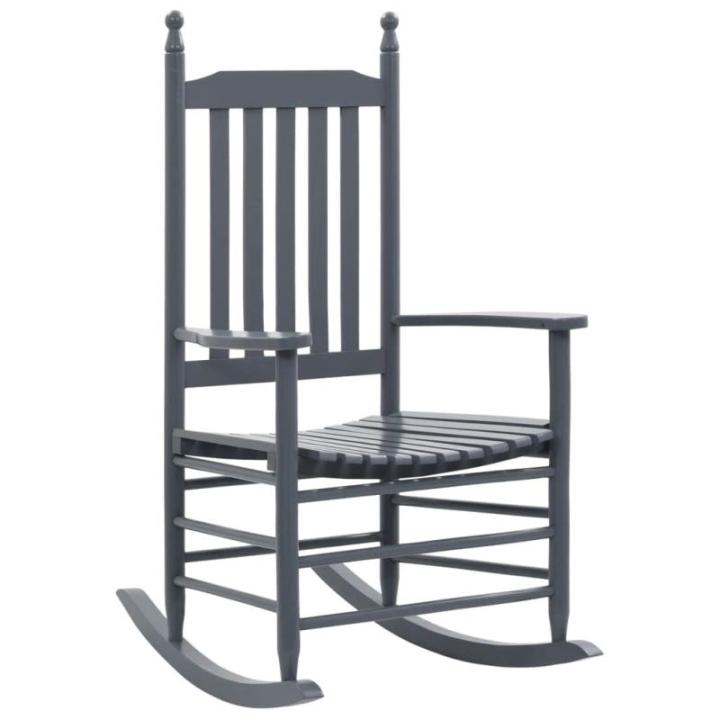 Populierenhouten Schommelstoel met Gebogen Zitting Stoel Schommel Zetel Stoelen Zitstoel Meubel Zitmeubel Zitje Grijs