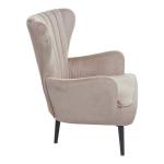 Lounge-stoel HWC-K37, cocktailstoel gestoffeerde fauteuil, fluwelen - taupe