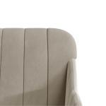 Fauteuil 63x76x80 cm fluweel lichtgrijs, armstoel, relaxstoel, slaapkamerstoel, ligstoel, woonkamerstoel, fluwelen fauteuil, fluwelen armstoel