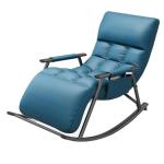 Moderne Schommelstoel Slaapkamerrelaxfauteuil - Gestoffeerde, Gewatteerde Zitting For Woonkamer, Lounge - Schommelstoel(Blue)
