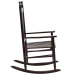 Populierenhouten Schommelstoel met Gebogen Zitting Stoel Schommel Zetel Stoelen Zitstoel Meubel Zitmeubel Zitje Bruin