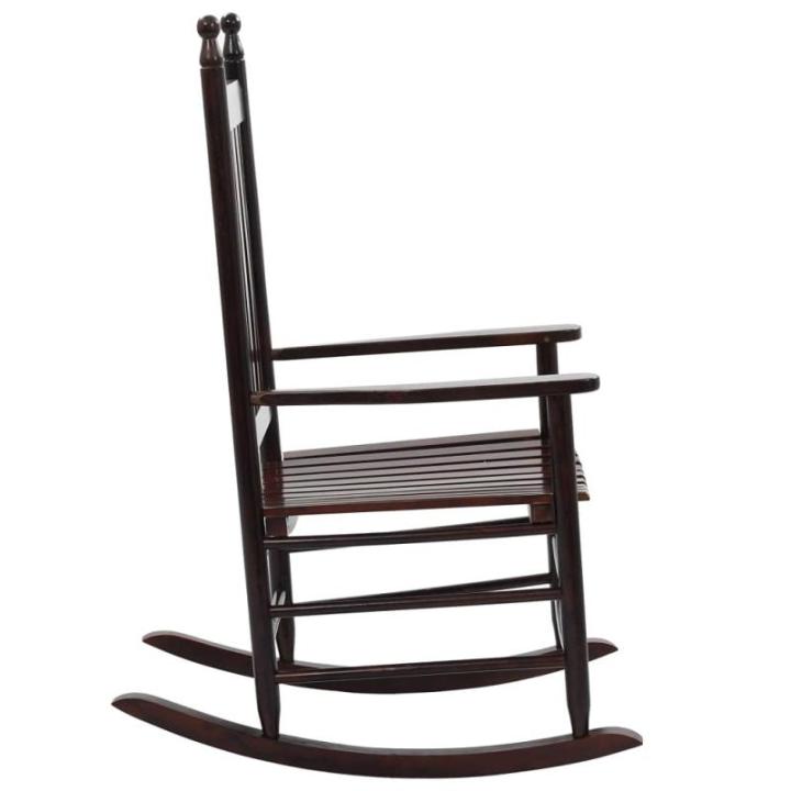 Populierenhouten Schommelstoel met Gebogen Zitting Stoel Schommel Zetel Stoelen Zitstoel Meubel Zitmeubel Zitje Bruin