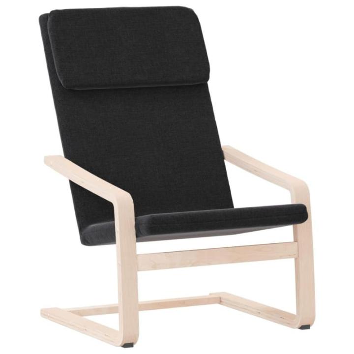 Relaxstoel stof zwart, stoel, woonkamerstoel, stoffen relaxstoel, loungestoel, stoffen stoel, stoffen loungestoel, stoffen woonkamerstoel