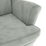 Fauteuil fluweel lichtgrijs