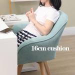 Stoelen, Stof Swivel Fauteuil Stoel Met Stevige Houten Benen Fluweel Gestoffeerde Stoel Eetkamerstoel Lounge Stoel Club Leisure Stoel/Blauw/44 * 44 * 80Cm