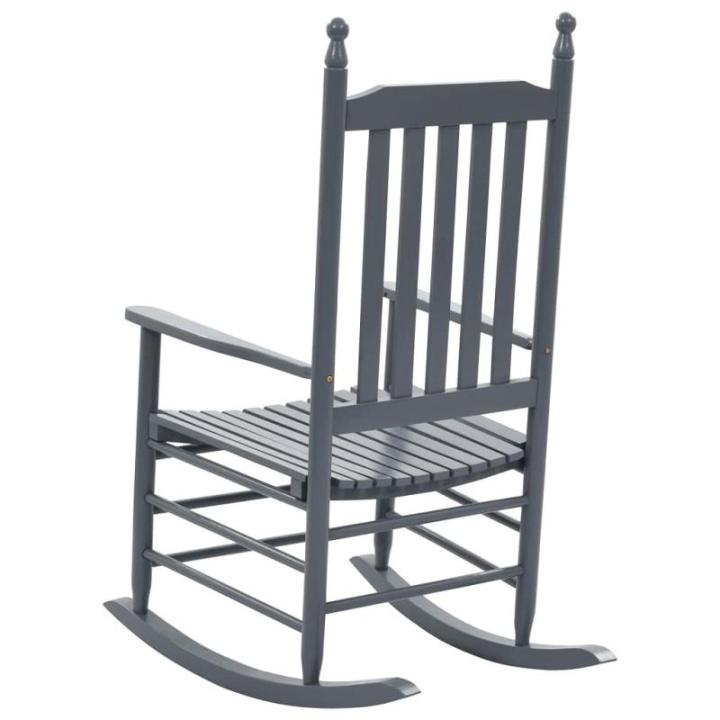 Populierenhouten Schommelstoel met Gebogen Zitting Stoel Schommel Zetel Stoelen Zitstoel Meubel Zitmeubel Zitje Grijs
