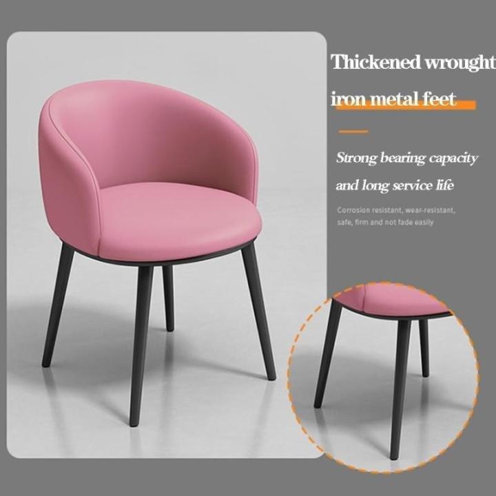 Stoelen, Faux Lederen Fauteuil Met Gewatteerde Stoel Moderne Eetkamerstoel Woonkamer Stoel Lounge Stoel Kantoor Stoel/Oranje/42 * 42 * 74Cm