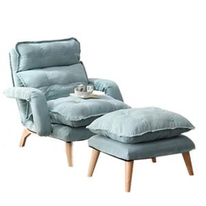 Verstelbare fauteuil met voetensteun set hoge vleugelrugleuning sofa stoel voor woonkamer slaapkamer 3 posities liggende lounge stoel ondersteunt tot 150 kg