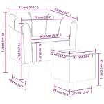 Kuipstoel met voetenbank stof paars, fauteuil, relaxstoel, fauteuil stoel, relaxfauteuil, leesstoel, woonkamer stoel, lounge fauteuil