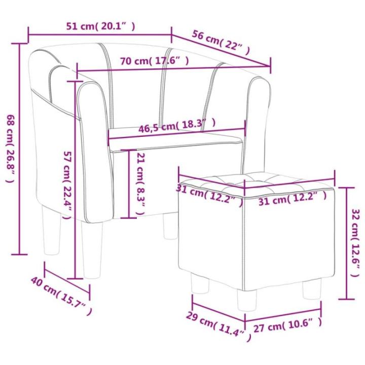Kuipstoel met voetenbank stof paars, fauteuil, relaxstoel, fauteuil stoel, relaxfauteuil, leesstoel, woonkamer stoel, lounge fauteuil