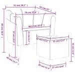 Kuipstoel met voetenbank stof wijnrood, fauteuil, relaxstoel, fauteuil stoel, relaxfauteuil, leesstoel, woonkamer stoel, lounge fauteuil