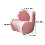 Luie Stoel, Moderne Eenvoudige Leesstoelen voor Volwassenen, Scandinavische Kantoorfauteuil, Pluizige Bankpoef, voor Slaapkamer en Woonkamer(Pink)