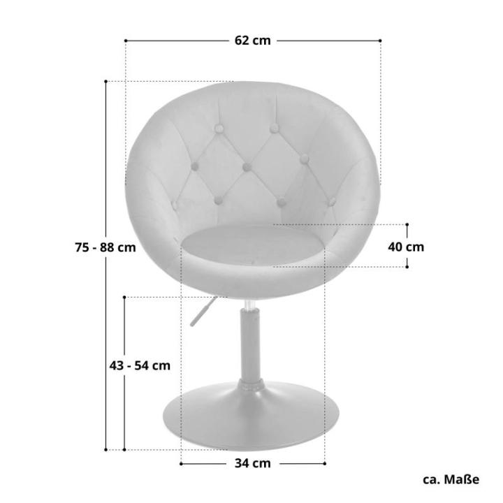 Havanna cocktailstoel, lounge, clubstoel, draaistoel, fluwelen look, glanzend, retro, barkruk, donkergroen