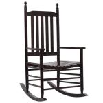 Populierenhouten Schommelstoel met Gebogen Zitting Stoel Schommel Zetel Stoelen Zitstoel Meubel Zitmeubel Zitje Bruin