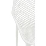 Stoel Air XL, stapelbare terrasstoel, comfort en design, ideaal voor tuin en balkon, uv-bestendig en weerbestendig, kleur: wit