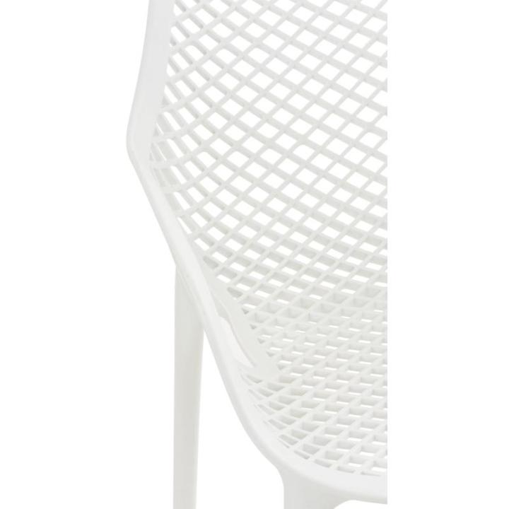 Stoel Air XL, stapelbare terrasstoel, comfort en design, ideaal voor tuin en balkon, uv-bestendig en weerbestendig, kleur: wit