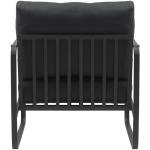 Lounger Manea Relaxstoel van kunstleer of stoffen bekleding, met stabiel metalen frame, gevoerde clubstoel, kleur: crème, materiaal: stof