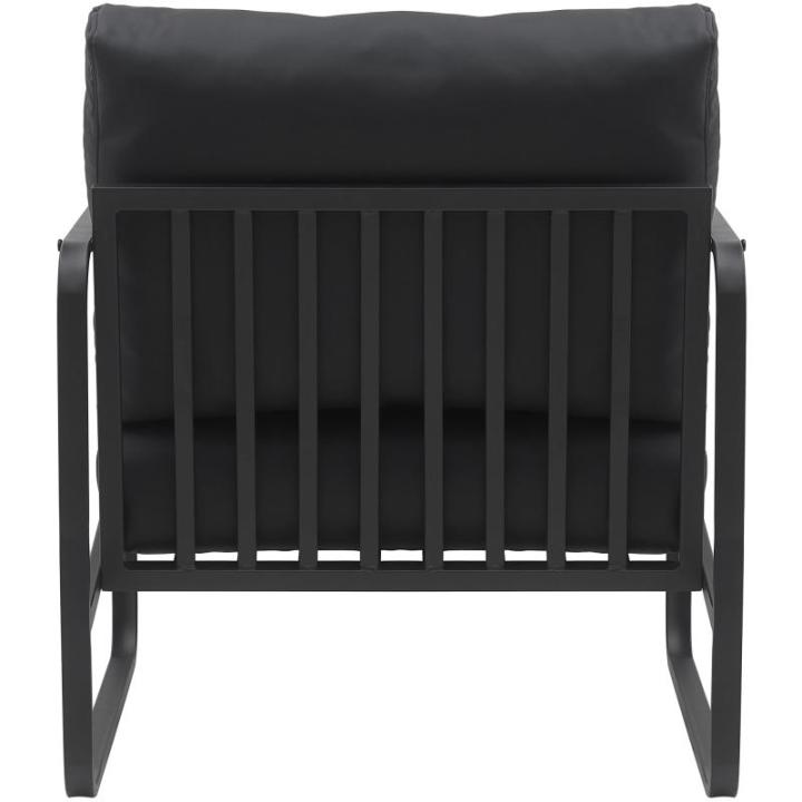 Lounger Manea Relaxstoel van kunstleer of stoffen bekleding, met stabiel metalen frame, gevoerde clubstoel, kleur: crème, materiaal: stof