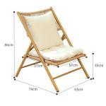 Balkon Kleine Tafel En Stoelen, Vrijetijdsstoelen, Imitatie Houtnerf Opvouwbare Liggende Rotan Stoelen, Patio Tuin Buiten Tafel En Stoelen (Gratis Kussens)(Imitation wood grain col