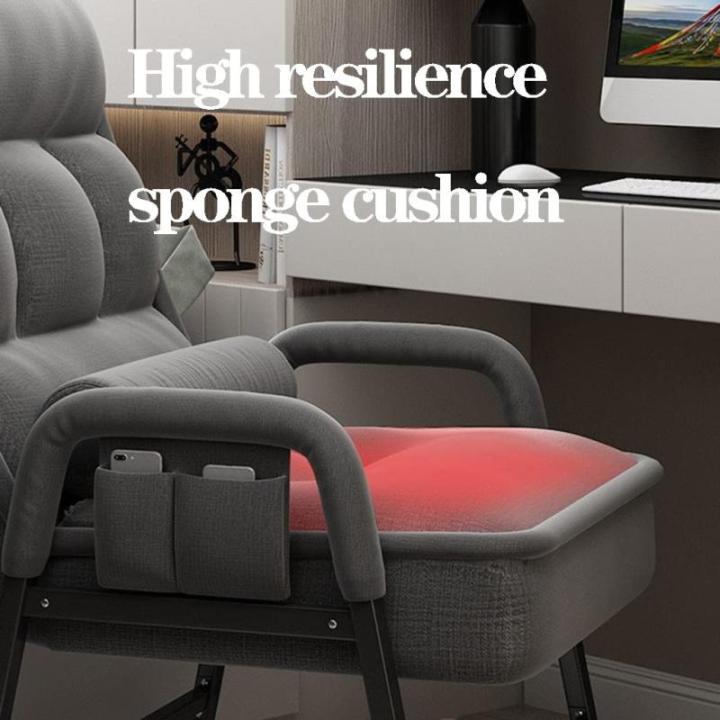 Fluwelen Accent Fauteuil voor Woonkamer Comfortabele Ligstoel met 6 snelheden Rugleuning Aanpassing Leesstoel voor Slaapkamer Stof Luie Sofa Stoel (Grijs 1)